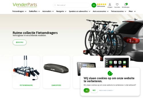 Screenshot van venderparts.nl