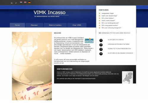 Screenshot van www.vimk.nl