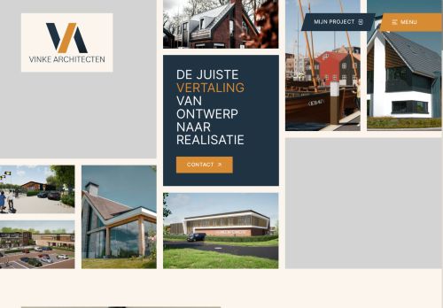 Screenshot van vinkearchitecten.nl