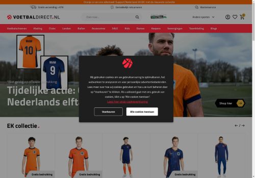 Screenshot van voetbaldirect.nl