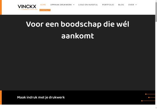 Screenshot van vormgevinckx.be