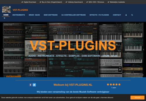 Screenshot van vst-plugins.nl
