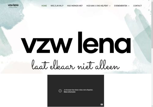 Screenshot van vzw-lena.be