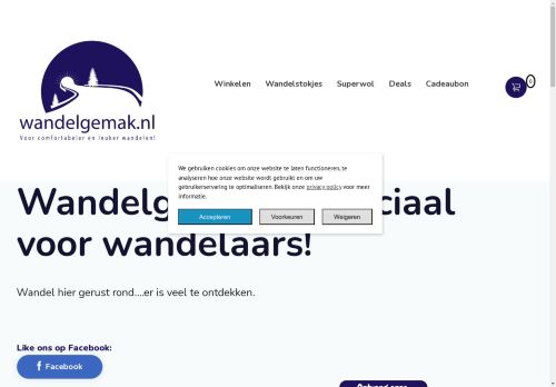 Screenshot van wandelgemak.nl