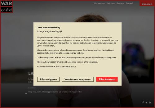 Screenshot van warchild.nl