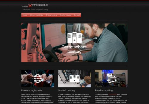 Screenshot van webxpressions.nl