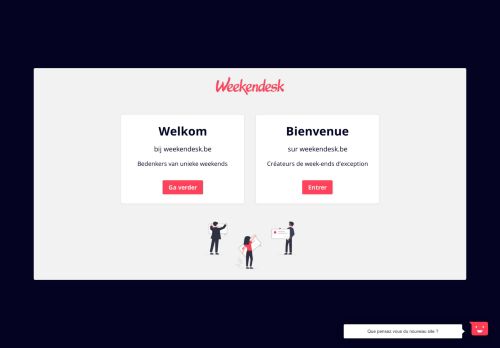 Screenshot van weekendesk.be
