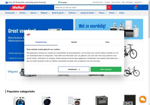 Screenshot van welhof.com