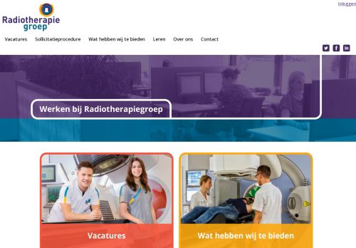 Screenshot van werkenbijradiotherapiegroep.nl