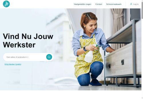 Screenshot van werkster.nl