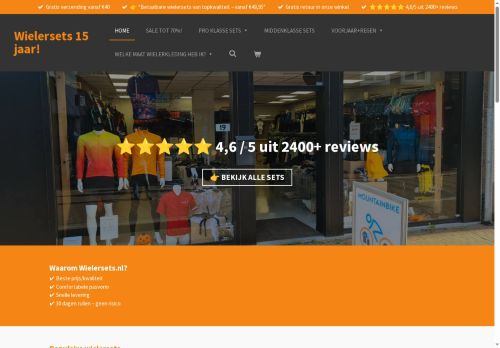 Screenshot van wielersets.nl