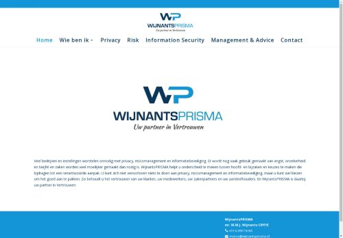 Screenshot van wijnantsprisma.nl