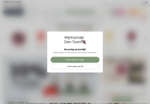 Screenshot van wijnhandeldentoom.nl