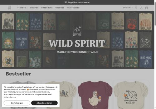 Screenshot van wild-spirit.store