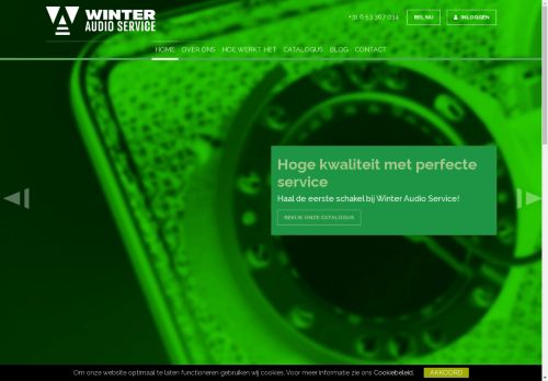 Screenshot van winteraudioservice.nl