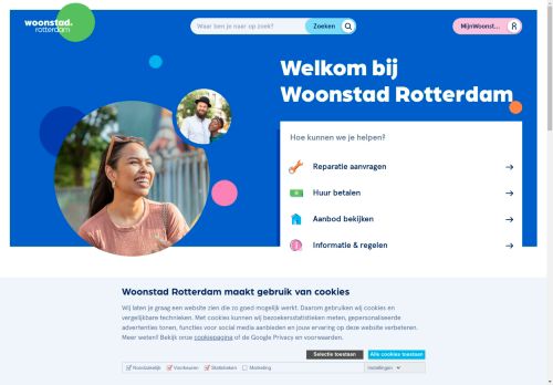 Screenshot van woonstadrotterdam.nl