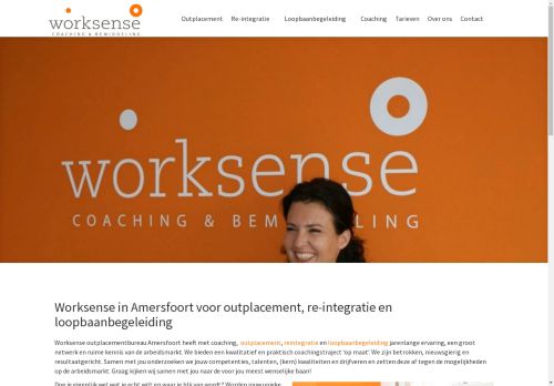 Screenshot van worksense.nl