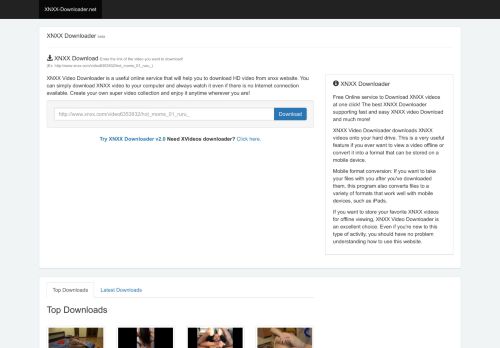 Screenshot van xnxx-downloader.net