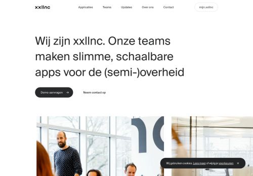 Screenshot van xxllnc.nl