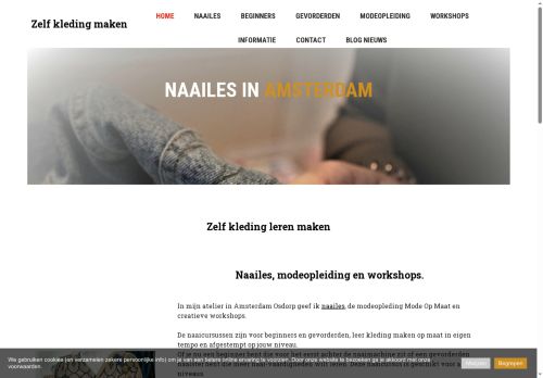 Screenshot van zelf-kledingmaken.nl