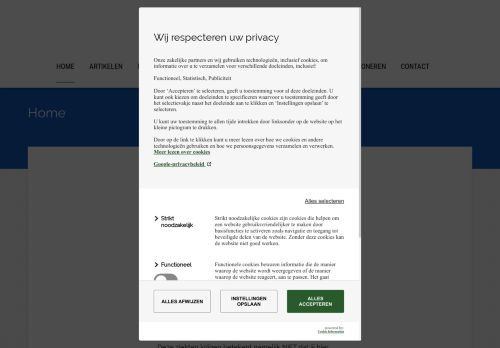 Screenshot van ziektevrijleven.nl